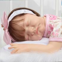 Boneca Reborn Bebê Cabelo Implantado Fio a Fio 100% Silicone Boneca Reborn Bebê Cabelo Implantado Fio a Fio 100% Silicone