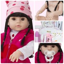 Boneca Reborn Bebê Girafa Morena 100% Silicone 22 Acessórios Boneca Reborn Bebê Girafa Morena 100% Silicone 22 Acessórios