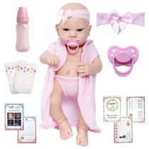 Boneca Reborn Bebe Lara Toda de Silicone Pode Banho Boneca Reborn Bebe Lara Toda de Silicone Pode Banho