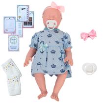 Boneca Reborn Bebe Menina Lívia 100% Silicone Banho Itens Boneca Reborn Bebe Menina Lívia 100% Silicone Banho Itens