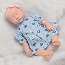 Boneca Reborn Bebe Menina Lívia 100% Silicone Banho Itens