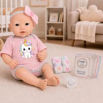 Boneca Reborn Bebê Menina Realista Com Roupa E Enxoval Boneca Reborn Bebê Menina Realista Com Roupa E Enxoval