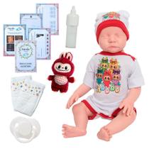Boneca Reborn Bebê Olhos Fechados Corpo 100% Silicone Linda