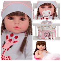 Boneca Reborn Bebê Princesa Corpo de Silicone Bolsa Itens Boneca Reborn Bebê Princesa Corpo de Silicone Bolsa Itens