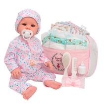 Boneca Reborn Bebê Realista 100% Silicone Bolsa Itens Banho