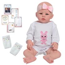 Boneca Reborn Bebe Realista 48cm Pode Dar Banho Itens Boneca Reborn Bebe Realista 48cm Pode Dar Banho Itens