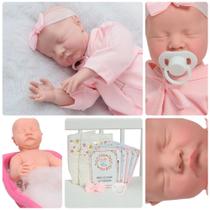 Boneca Reborn Bebê Realista Carequinha 100% Silicone Linda