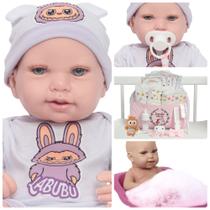 Boneca Reborn Bebê Realista Carequinha Enxoval Completo Boneca Reborn Bebê Realista Carequinha Enxoval Completo