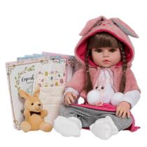 Boneca Reborn Bebê Realista Corpo 100% Silicone Menina Boneca Reborn Bebê Realista Corpo 100% Silicone Menina