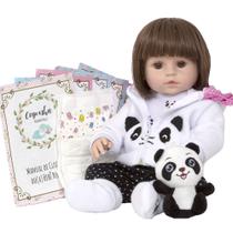 Boneca Reborn Bebê Realista Corpo 100% Silicone Menina