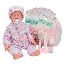 Boneca Reborn Bebê Realista Corpo Silicone Bolsa Acessórios