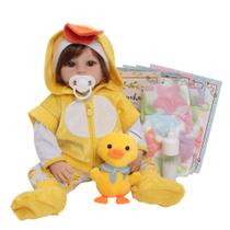 Boneca Reborn Bebê Realista Fio a Fio Corpo Em Silicone