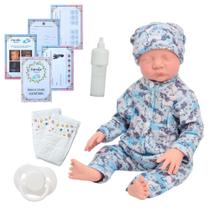 Boneca Reborn Bebê Realista Lívia Dormindo Com Acessórios