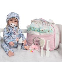 Boneca Reborn Bebê Realista Loira Com Bolsa Pijama Unicórnio Boneca Reborn Bebê Realista Loira Com Bolsa Pijama Unicórnio