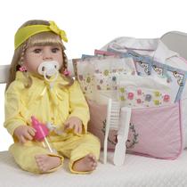 Boneca Reborn Bebe Realista Loira Pagão Enxoval Envio 24 Hrs Boneca Reborn Bebe Realista Loira Pagão Enxoval Envio 24 Hrs
