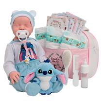 Boneca Reborn Bebê Realista Menina Fofinha Com Bolsa Itens
