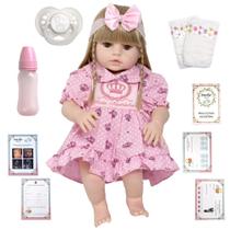 Boneca Reborn Bebê Realista Menina Loira Gatinha Enxoval Boneca Reborn Bebê Realista Menina Loira Gatinha Enxoval