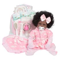 Boneca Reborn Bebê Realista Negra Corpo Silicone Bolsa Boneca Reborn Bebê Realista Negra Corpo Silicone Bolsa