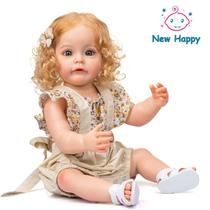 Boneca Reborn Bebe Reborn Corpo de Silicone New Happy