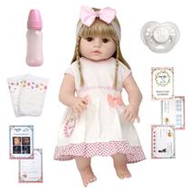 Boneca Reborn Bebê Recem Nascida Completa com Acessórios