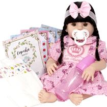 Boneca Reborn Bonita Realista Morena Vestido Fada Madrinha Boneca Reborn Bonita Realista Morena Vestido Fada Madrinha