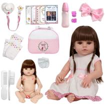 Boneca Reborn Com Bolsa Menina Nicole Olhos Castanhos Itens Boneca Reborn Com Bolsa Menina Nicole Olhos Castanhos Itens