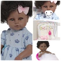 Boneca Reborn Com Lindo Vestido Grande Pode Dar Banho