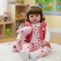 Boneca Reborn Corpo de Silicone Marca New Happy Com Pelúcia