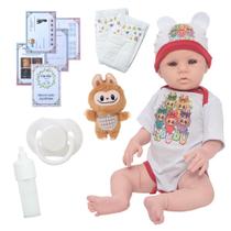 Boneca Reborn De Silicone Abigail Pode Banho Com Kit Itens