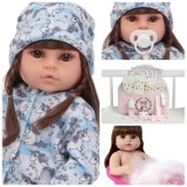 Boneca Reborn De Silicone Com Bolsa Maternidade Pijama Fofo Boneca Reborn De Silicone Com Bolsa Maternidade Pijama Fofo