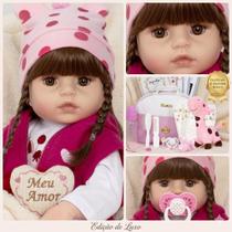 Boneca Reborn de Silicone Girafinha com Enxoval Completo
