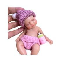 Boneca Reborn De Silicone Macio Lavável De 15CM, Mini Boneca Sólida De 6 Polegadas Para Meninas,