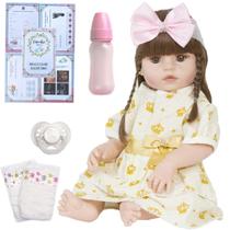 Boneca Reborn de Silicone Princesa Abigail Realista + Itens