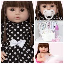 Boneca Reborn de Silicone Recem Nascida Fofa Pode Dar Banho Boneca Reborn de Silicone Recem Nascida Fofa Pode Dar Banho