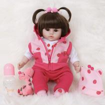 Boneca Reborn ENADOLL Polka Dot Giraffe 40 cm, corpo macio