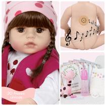 Boneca Reborn Fala 30 Frases Enxoval Girafinha 100% Silicone Boneca Reborn Fala 30 Frases Enxoval Girafinha 100% Silicone