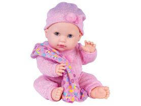 Boneca Reborn Faz Xixi 35,5cm Realista Abre e Fecha os Olhos com Acessórios Educativos