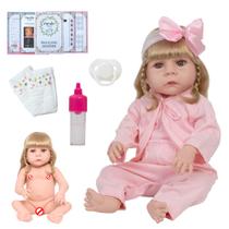 Boneca Reborn Gatinha Cabelo Comprido Com Kit Acessórios Boneca Reborn Gatinha Cabelo Comprido Com Kit Acessórios