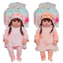Boneca Reborn Gemeas 46cm Cojnunto de Renda Enxoval Completo Boneca Reborn Gemeas 46cm Cojnunto de Renda Enxoval Completo