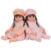 Boneca Reborn Gêmeas Princesas Corpo de Vinil Pode Dar Banho Boneca Reborn Gêmeas Princesas Corpo de Vinil Pode Dar Banho