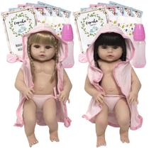 Boneca Reborn Gêmeas Realista Loira Morena Envio Imediato