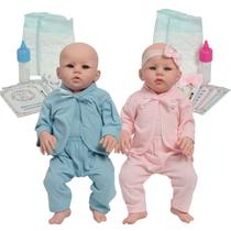 Boneca Reborn Gêmeos Abigail 48cm Com Enxoval 24 Itens Boneca Reborn Gêmeos Abigail 48cm Com Enxoval 24 Itens