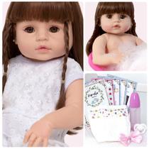 Boneca Reborn Grande 100% Vinil Siliconado Com Acessórios Boneca Reborn Grande 100% Vinil Siliconado Com Acessórios