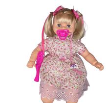 Boneca reborn grande fecha olhos fala 72 frases com acessórios Brinquedo Boneca reborn grande fecha olhos fala 72 frases com acessórios Brinquedo