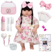 Boneca Reborn Grande Morena 100% Silicone Bolsa Maternidade Boneca Reborn Grande Morena 100% Silicone Bolsa Maternidade