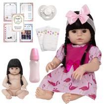 Boneca Reborn Grande Real Morena Baby Alive 13 Acessórios Boneca Reborn Grande Real Morena Baby Alive 13 Acessórios