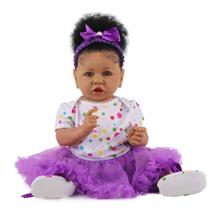 Boneca Reborn HOOMAI Afro-American Girl 58 cm com acessórios