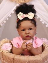 Boneca Reborn HOOMAI Afro-American Girl 58 cm com acessórios