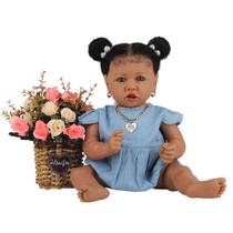 Boneca Reborn HOOMAI Afro-American Girl 58 cm com roupas