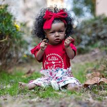 Boneca Reborn HOOMAI Afro-American Girl 58 cm com roupas